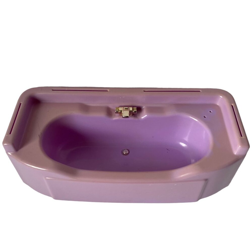 Dollβ plastic bathtub purple tub dollhouse bathroom 12" doll